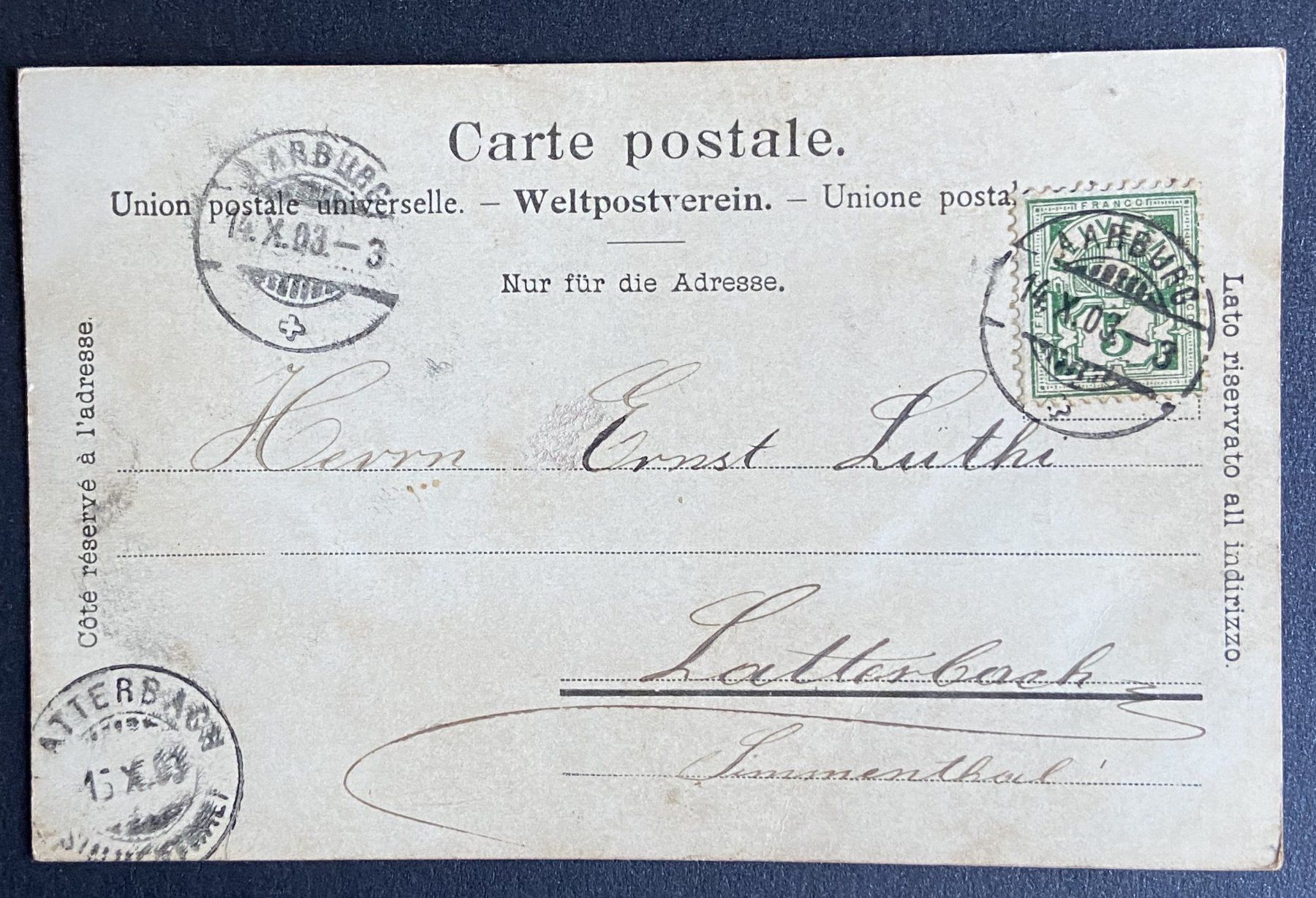 Cartes postales: 2 AK Handeckfall bei Guttannen – D'occasion à Böckten par Hansi36 3