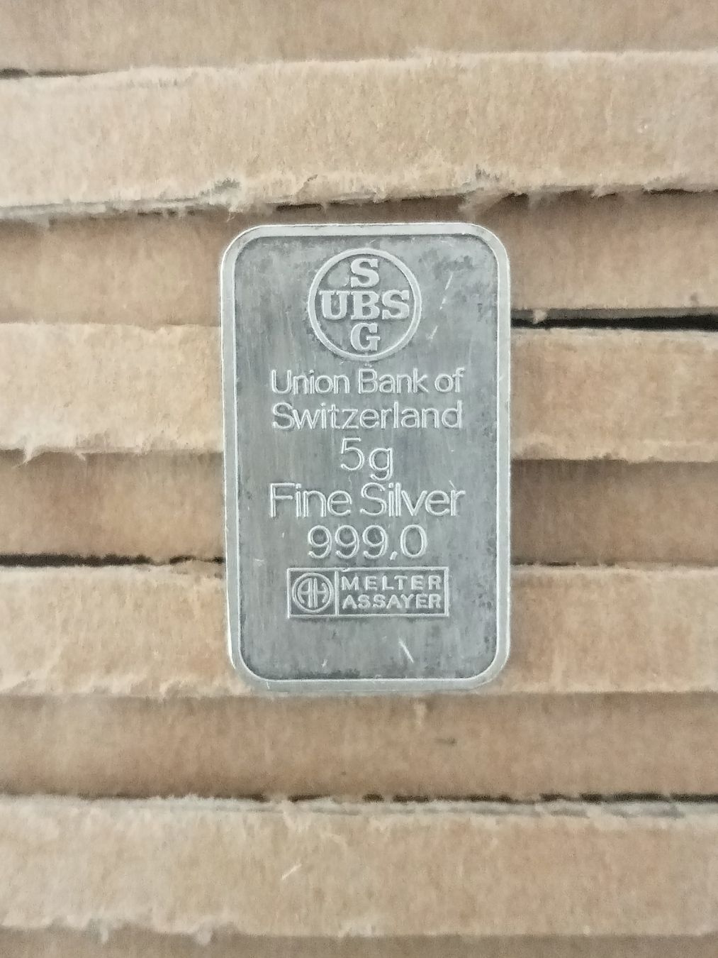 Metalli preziosi: Silberbarren UBS 5g  – Usato da Alpnach Dorf venduto da ake-7x7v
