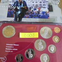 Schweizer Münzen Komplettsatz 2003, Stempelglanz, Top..