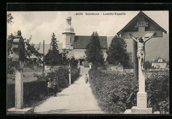 Cartoline postali: AK Solothurn, Loretto-Kapelle, 1913 – Usato da Berlin venduto da bartko-reher