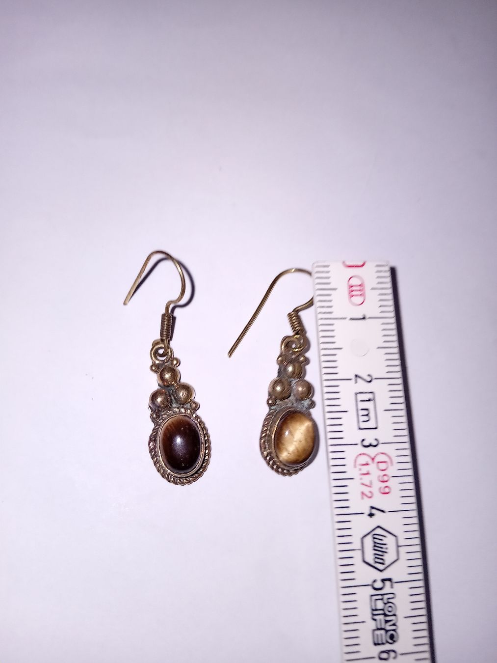 Boucles d'oreille: Ohrhänger mit Tigerauge Stein – D'occasion à Zürich par Gillheri 1