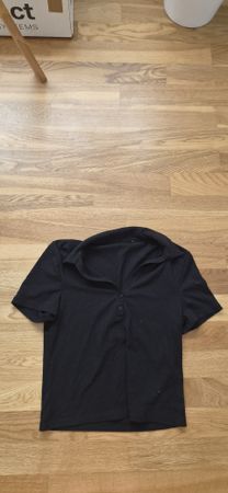 Top T-shirt mit Knöpfen schwarz S New Yorker