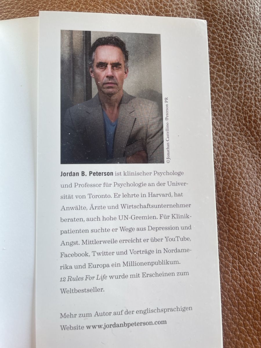 Libri: Jordan Peterson, 12 Rules for Life, Deutsch – Usato da Freidorf TG venduto da ibipatria 3