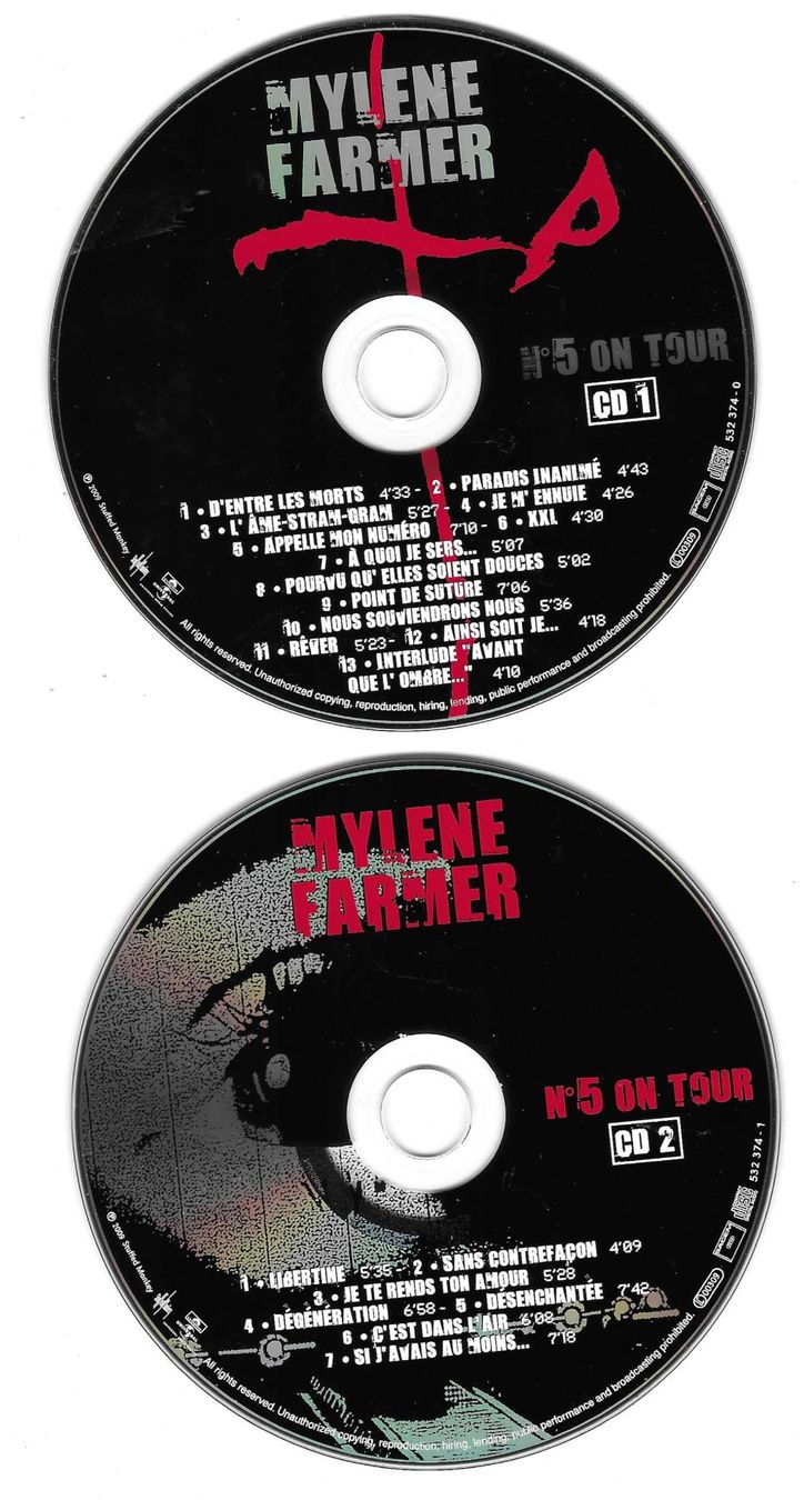 CD: MYLENE FARMER  -  No5 ON TOUR – Usato da Bex venduto da Giorgiob 2