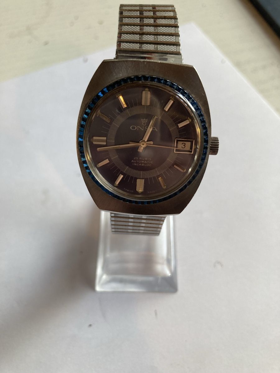 Orologi: Onsa Vintage uhr der 70 er Automatic 36 mm – Usato da Glattbrugg venduto da vintagemania 5