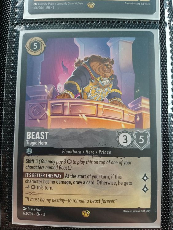 Beast Tragic Hero Legendary Lorcana Floodborn ENGLISCH Kaufen auf Ricardo