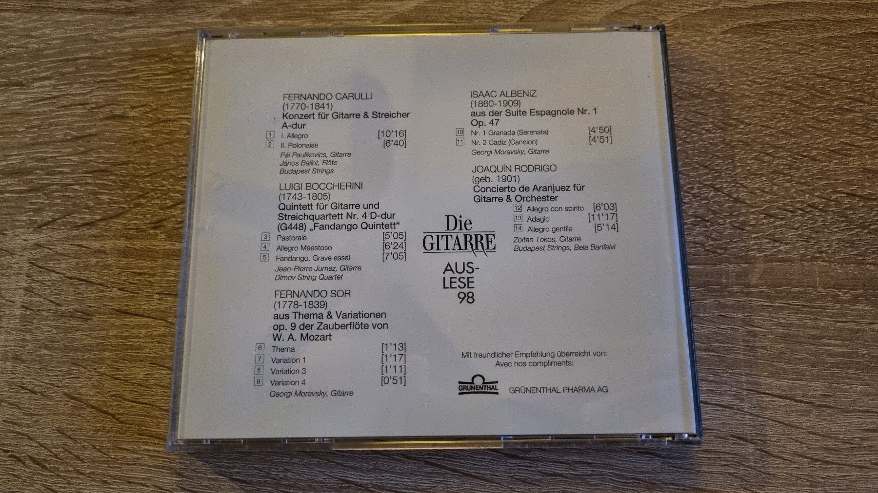 CD: Das Violoncello - Auslese 94 – Usato da Hagenbuch ZH venduto da lecterr55 2