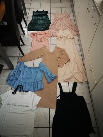 (c9). 8 x Marken Kleiderpaket gr. XL Hallhuber, Guess, mango