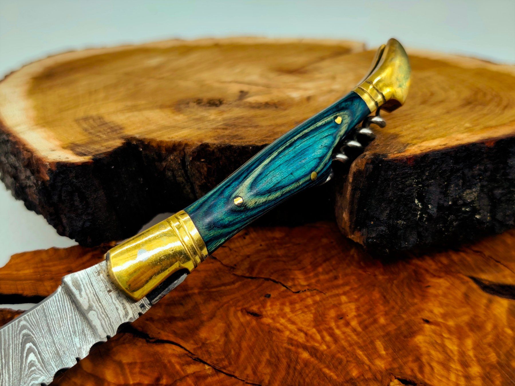 Accessori: Laguiole Damast Messer Klappmesser echtes Damastmesser – Nuovo e nell'imballaggio originale da Arlesheim venduto da Premius_1 5