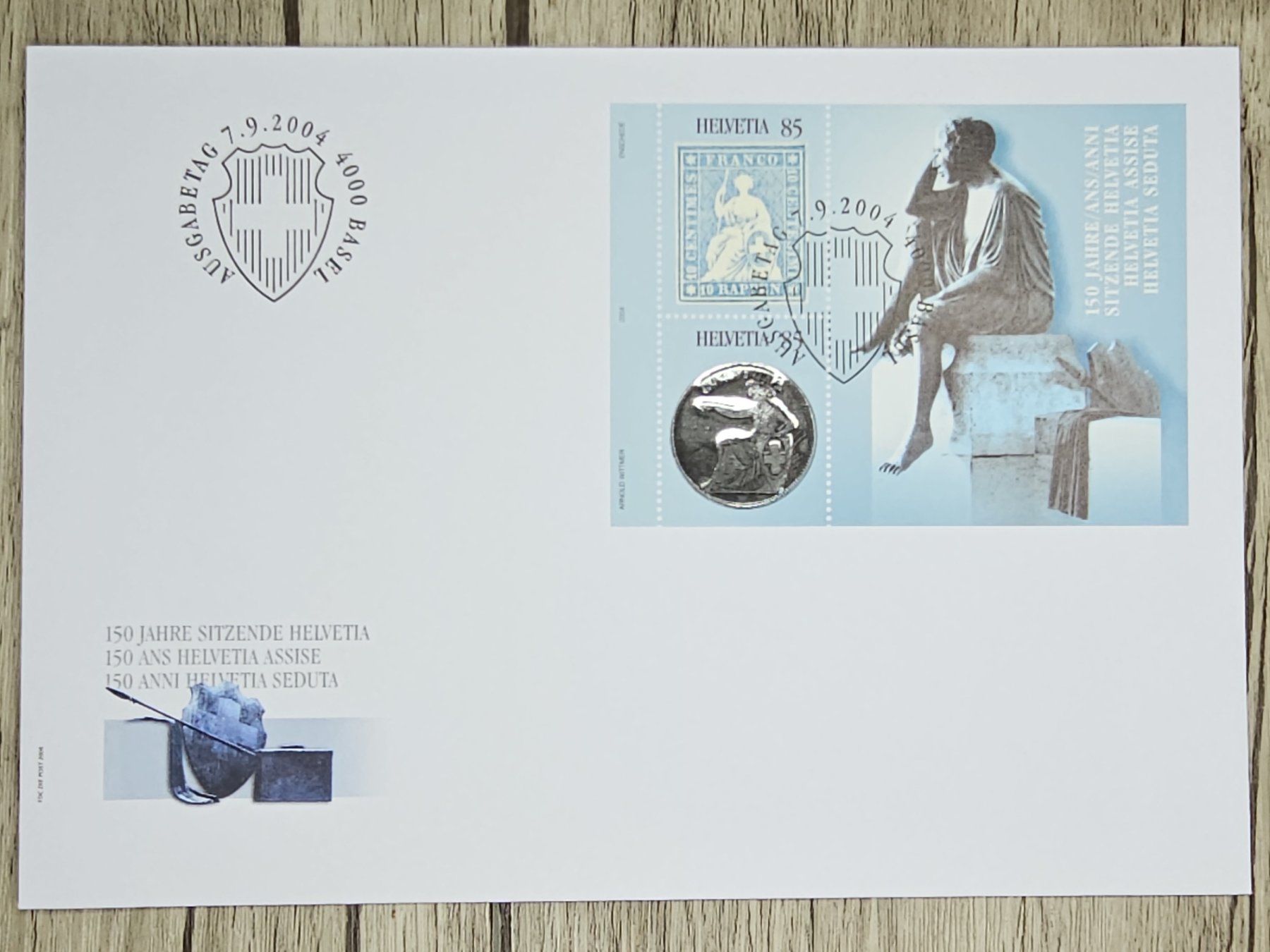 Tutti i francobolli: CL14 Enveloppe + Timbre Suisse 2004 – Usato da Cousset venduto da Patrick_Collections