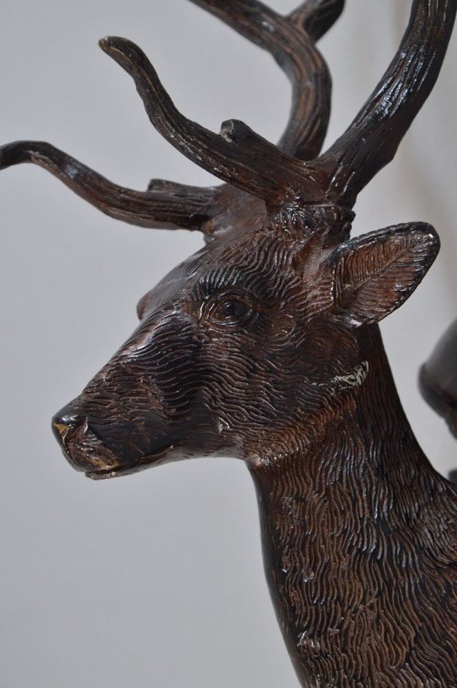 Skulpturen & Statuen: Hirsch Wandskulptur Metallguss gefasst – Gebraucht aus Walenstadt von apropo 3