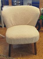 Gemütlicher Bouclé Sessel in Weiss -(em239)