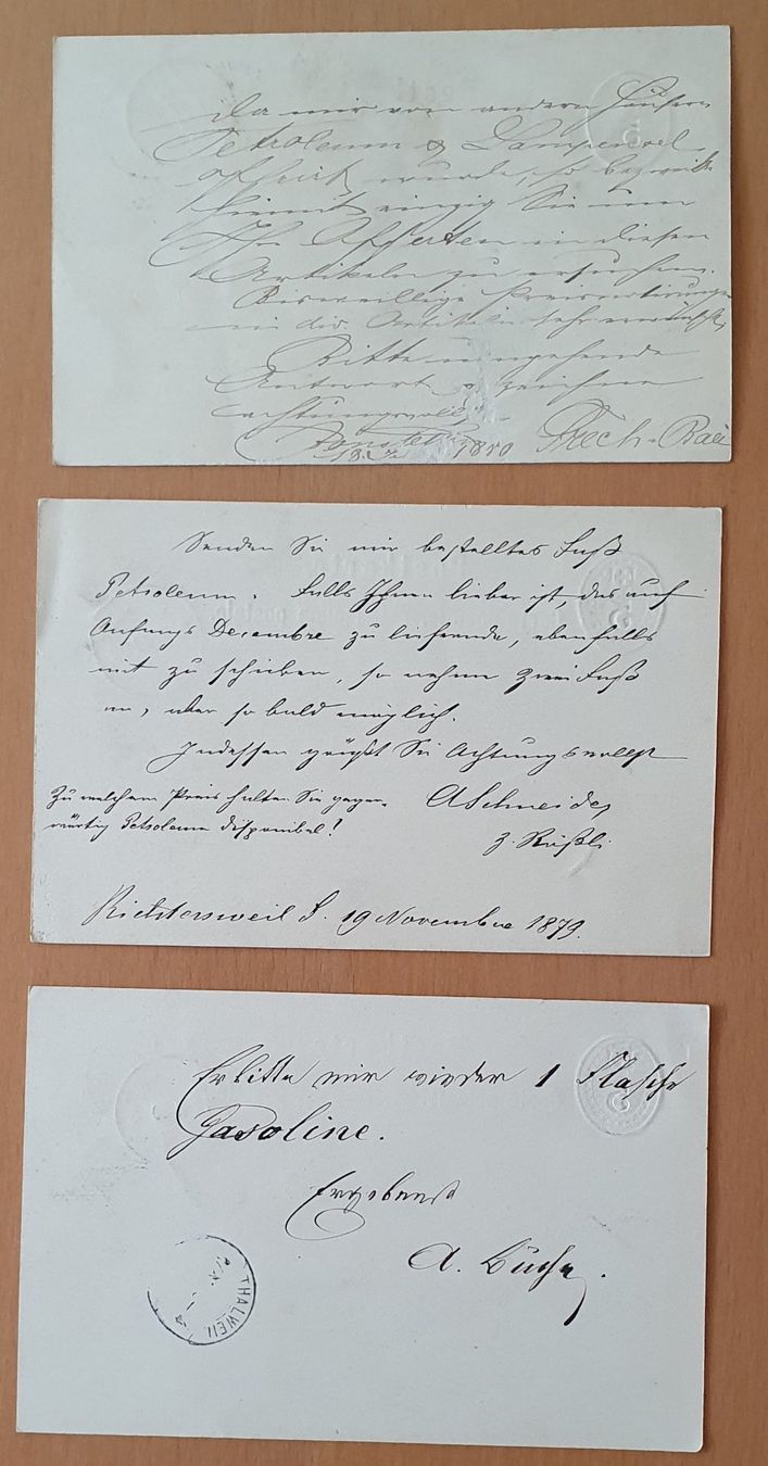Alle Briefmarken: 3 Ganzsache - Bahnpoststempel nach Thalwil – Gebraucht aus Kreuzlingen von Rschweiz1 1