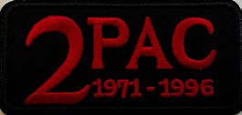2Pac Aufnäher Aufbügler Badge Patch West East Coast Hip Hop