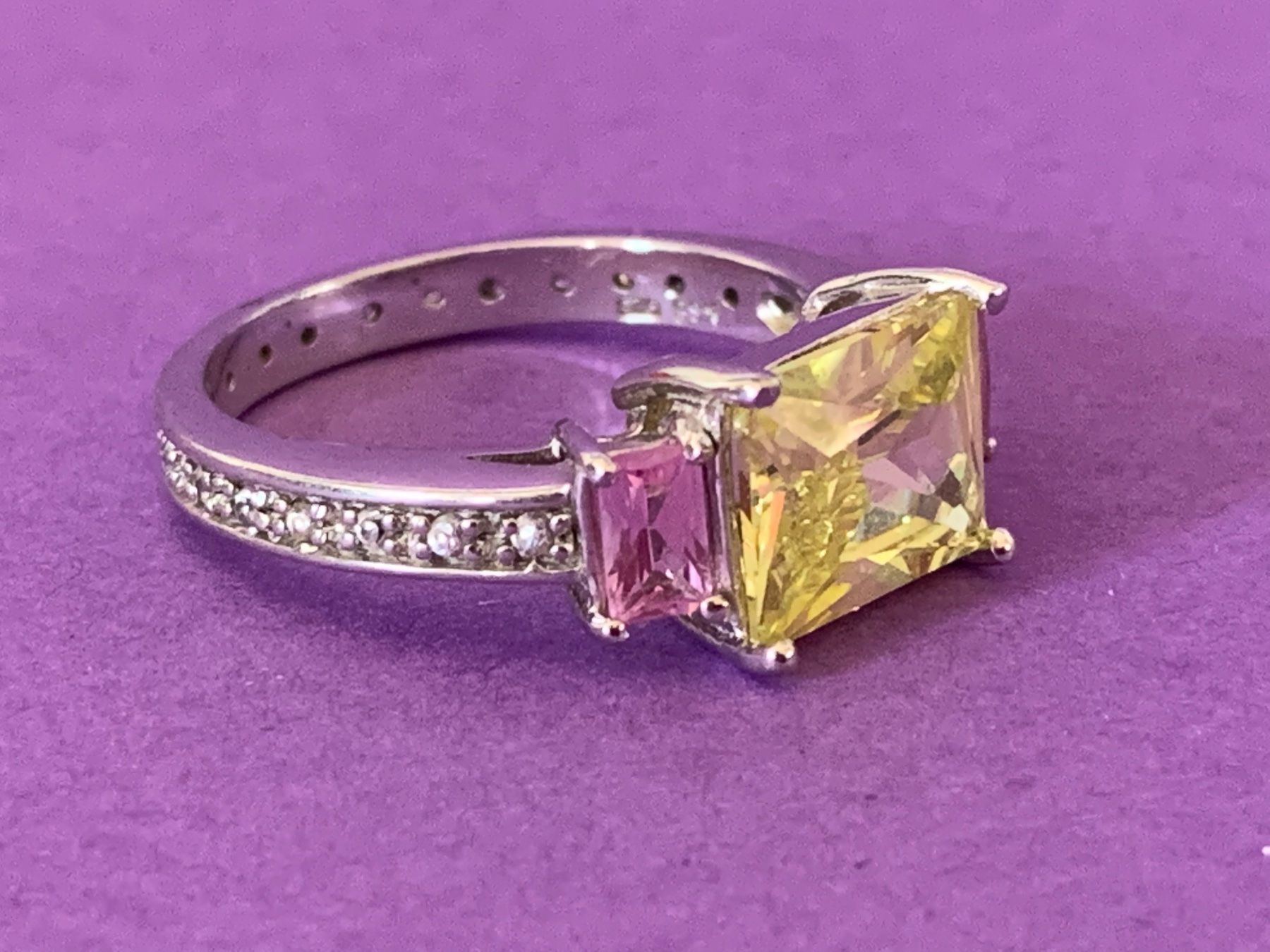 Anelli: Silberring Gelb-Rosa-Elegant (61) – Usato da Laufen venduto da belleskulptur 2