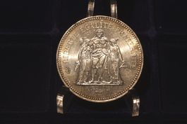 Silber 50 Francs Frankreich 1973 fast Prägefrisch