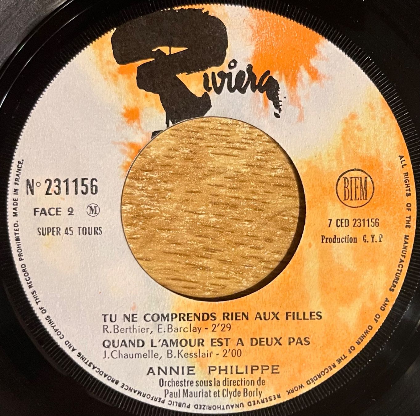 Vinyles: ANNIE PHILIPPE - TICKET DE QUAI – D'occasion à Bussigny par vinyl-pas-cher 3