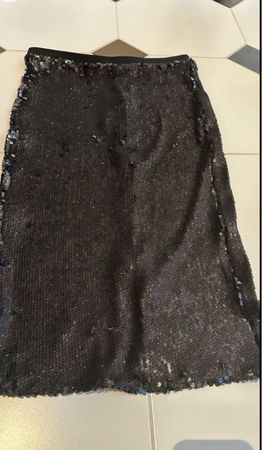 Jupe Hache noire à paillettes - Idéale pour les fêtes 🎉