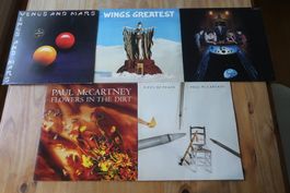 5x PAUL McCARTNEY & THE WINGS - SAMMLUNG VINYL LP