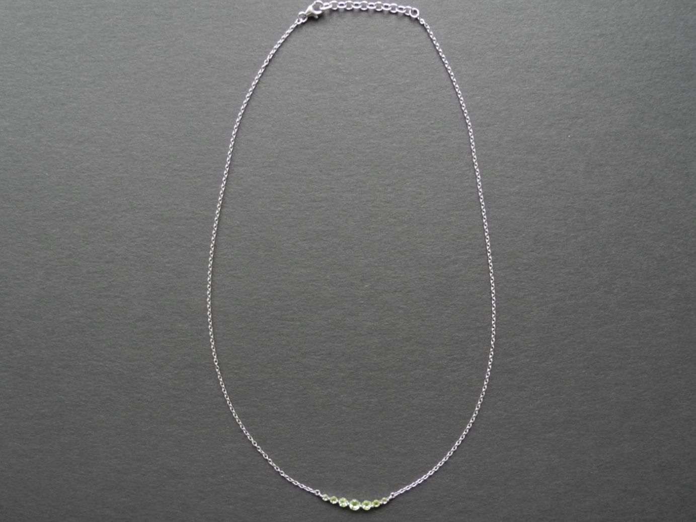 Catenine: Kette 925  Silber mit echten  Peridotsteinen – Usato da Balsthal venduto da qwer24 3