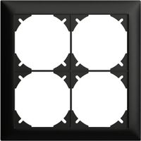 Abdeckrahmen EDIZIOdue 2×2 schwarz, Feller