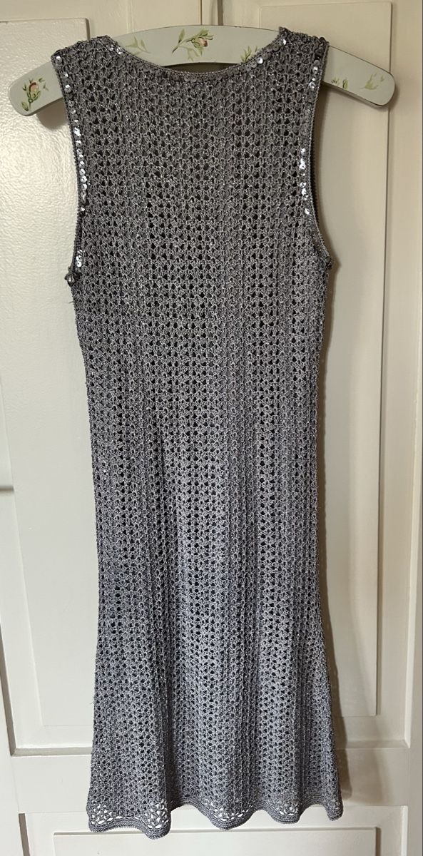 Vestiti: C&C Collection Silver Crochet Sequin Dress - Size S/M – Nuovo (secondo la descrizione) da Zürich venduto da Mistral61 5