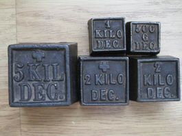 5 Gewichte  KILO DEC.