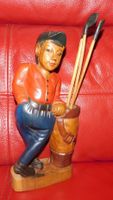 Holzfigur, Golfer, 35 cm inkl. Schläger