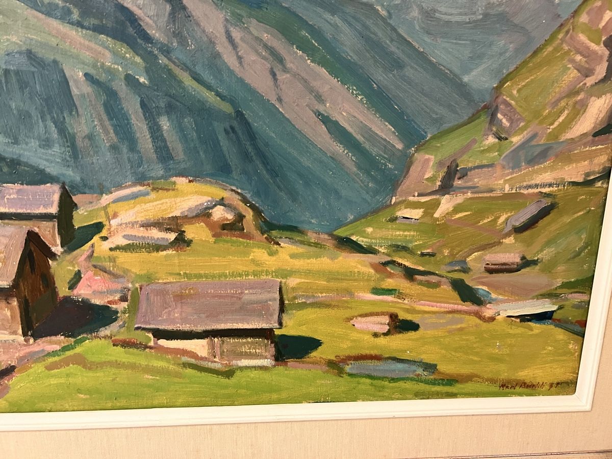 Dipinti: karl Bürkli Gemälde Landschaft 79 – Usato da Hombrechtikon venduto da vespa1954 4