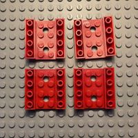 Lego 4x Neigung umgekehrt (72454) rot