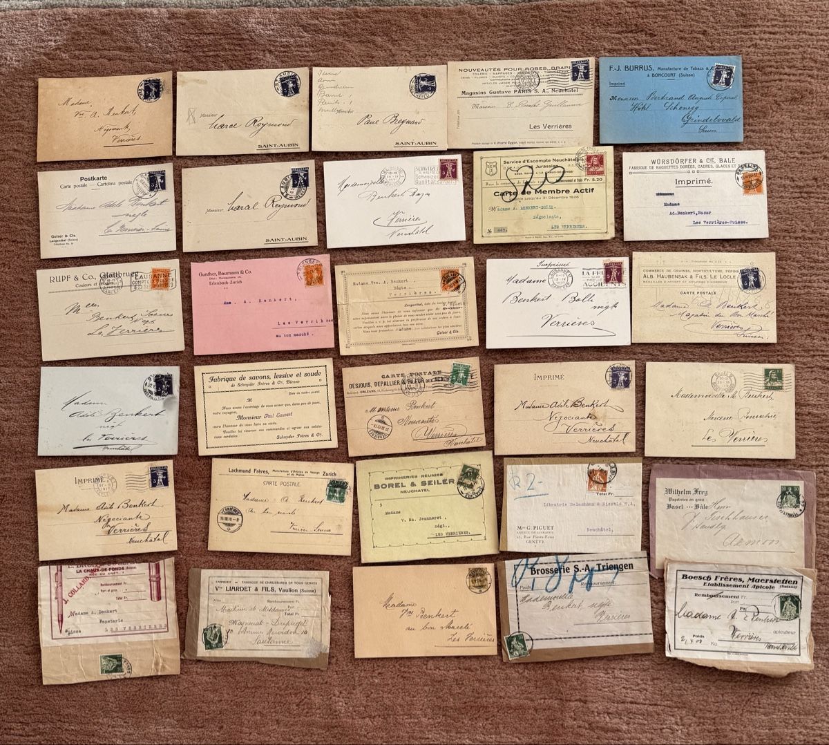 Tutti i francobolli: Antike Geschäfts- Postkarten und -Belege  – Usato da Bern venduto da gfreuts