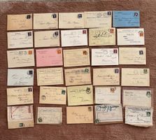 Antike Geschäfts- Postkarten und -Belege 