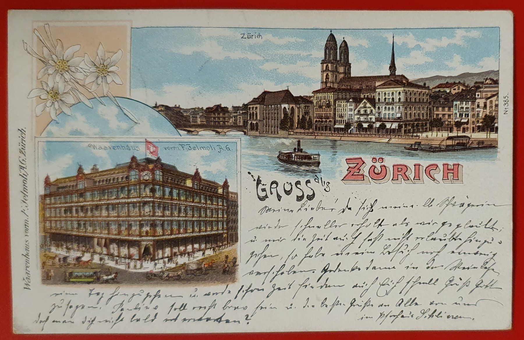 Ansichtskarten: Gruss aus Zürich 1899 – Gebraucht aus Kreuzlingen von Rschweiz1