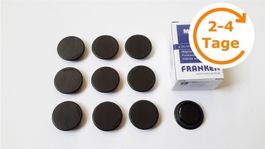 Magnete 10 Stück, 24 mm, schwarz