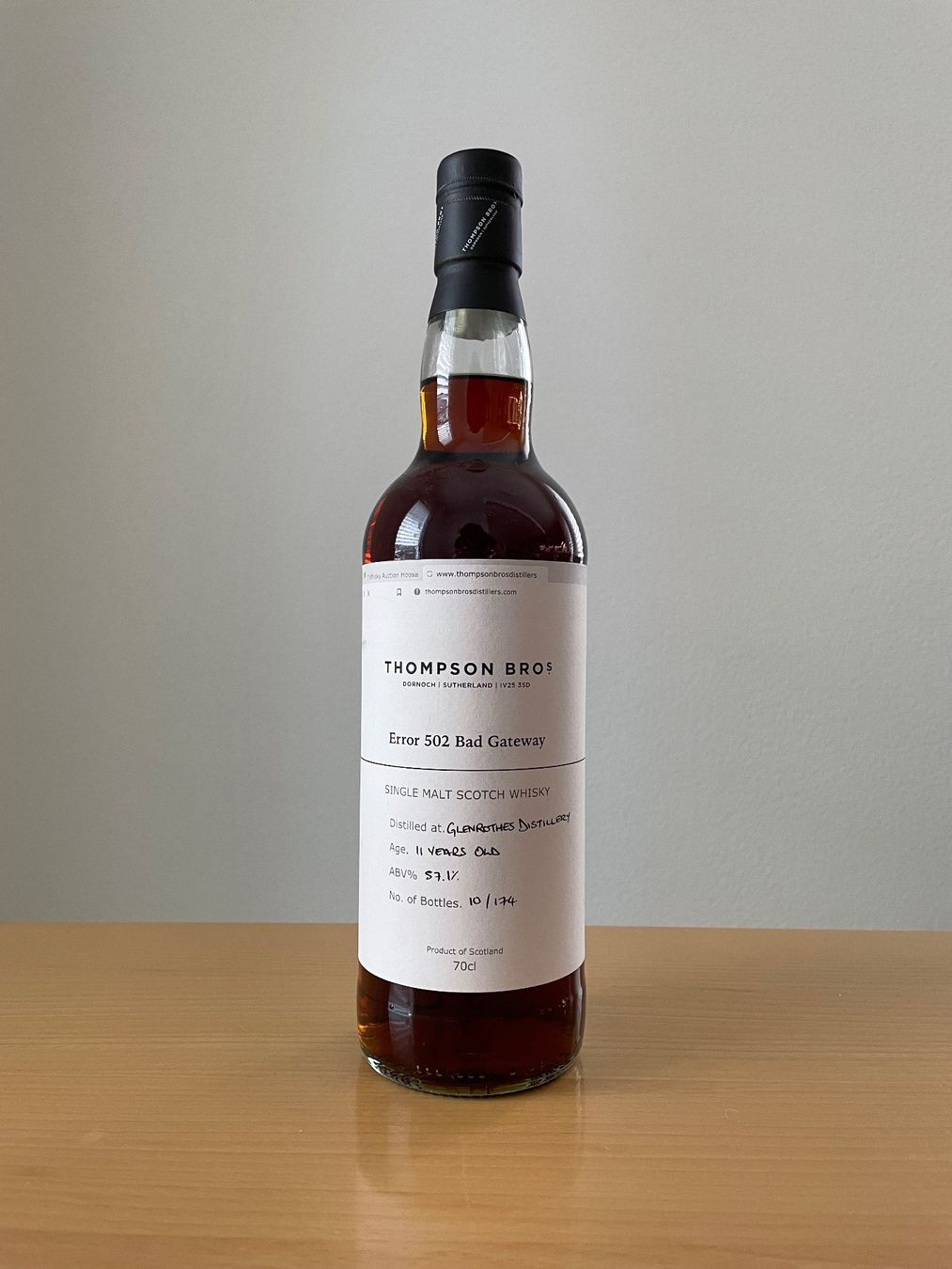 Glenrothes Spirituosen: Thompson Bros Error 502 Bad Gateway Glenrothes 2011 53.1% – Neu und originalverpackt aus Zürich von ricardiniho