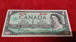 Kanada 1 Dollar Banknote 1867-1967 Centennial Selten! (55)
