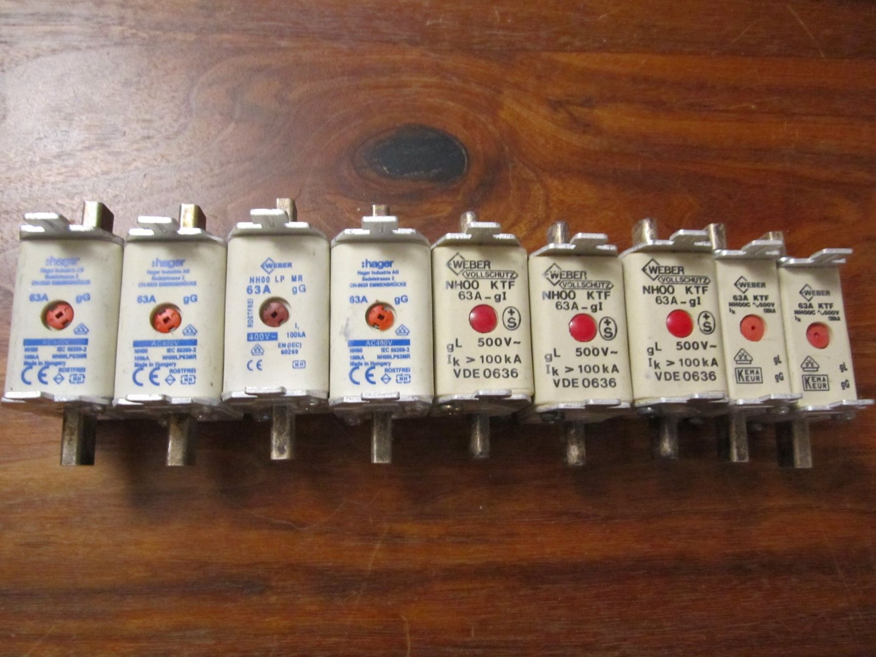 Componenti elettronici: Sicherungen NH00 63Amp.  9Stk. – Usato da Zuchwil venduto da Bobi11