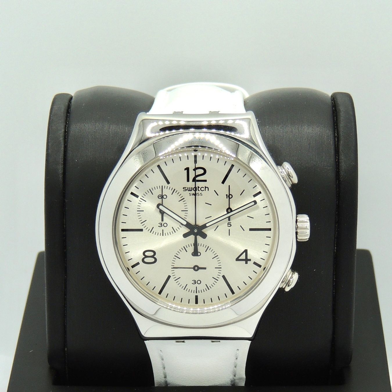 Swatch Uhren: Montre Swatch Irony Chrono Biancamente neuve – Neu und originalverpackt aus Lausanne von DuGoutetdesCouleurs