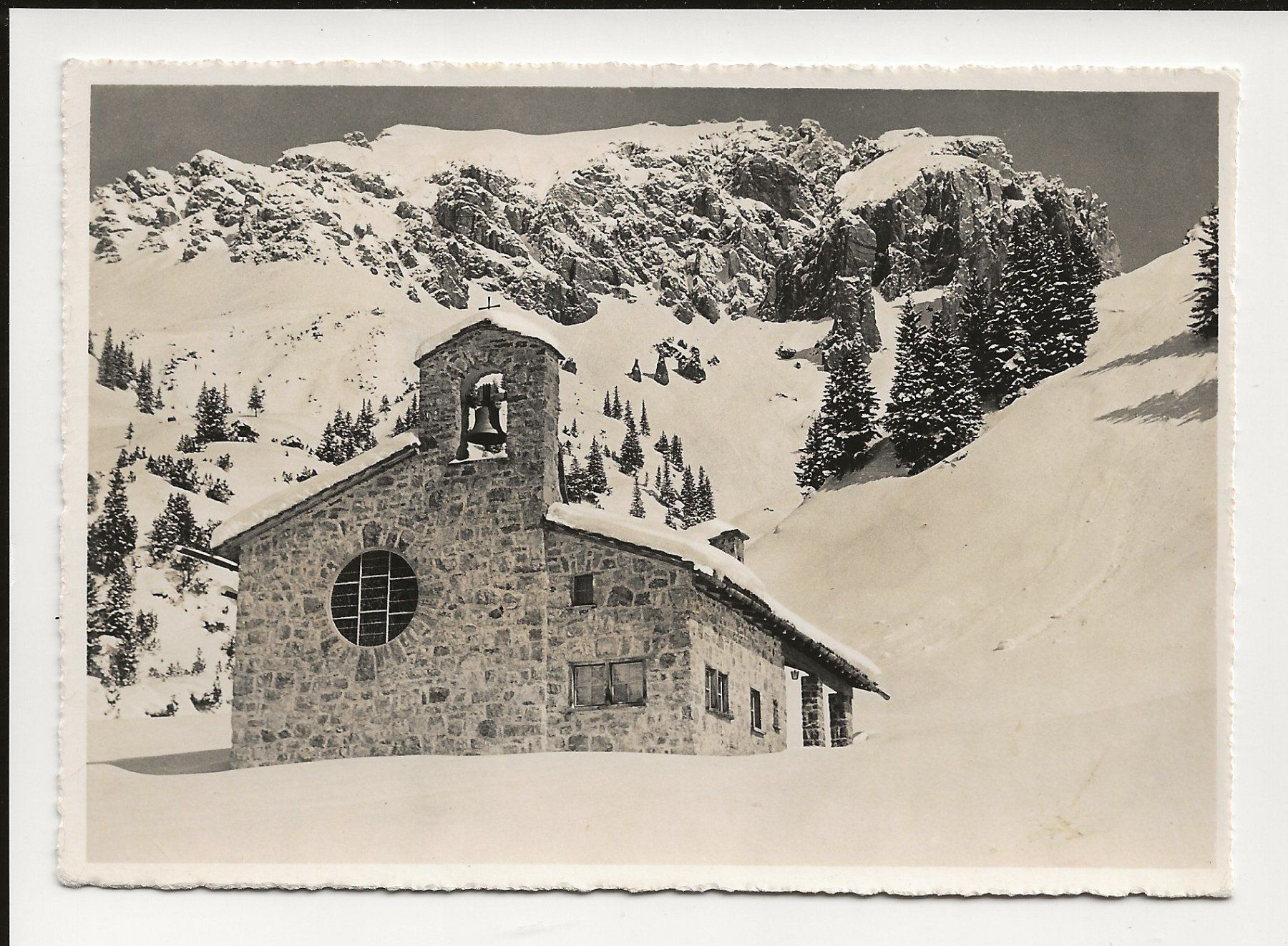 Cartoline postali: AK ca. 1950  Friedenskapelle in Malbun – Usato da Greifensee venduto da 315WDO