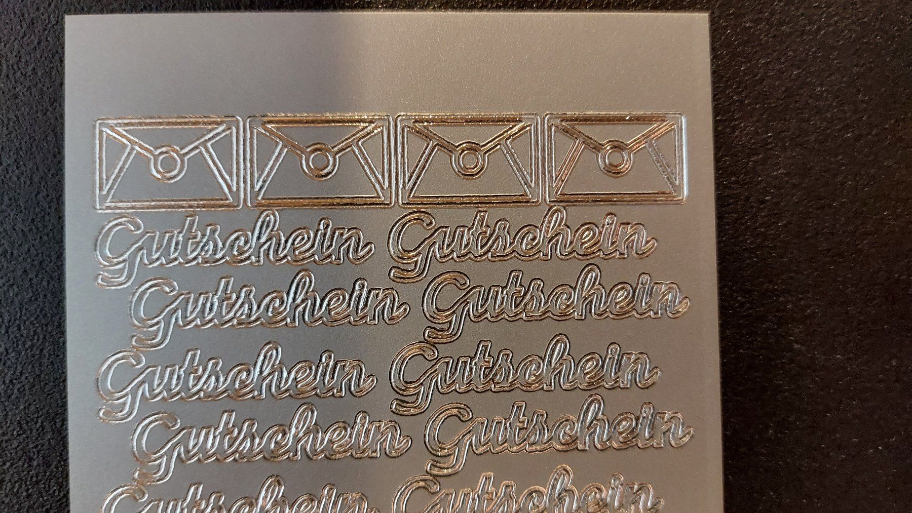 Sticker: "Gutschein" Sticker Gold oder Silber / Neupreis Fr. 2.90 – Nuovo e nell'imballaggio originale da Zollikofen venduto da Blackie 7