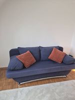 Sofa blau mit Bettfunktion