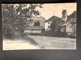 Postkarte Interlaken Gsteig-Kirche ungebraucht (P150)