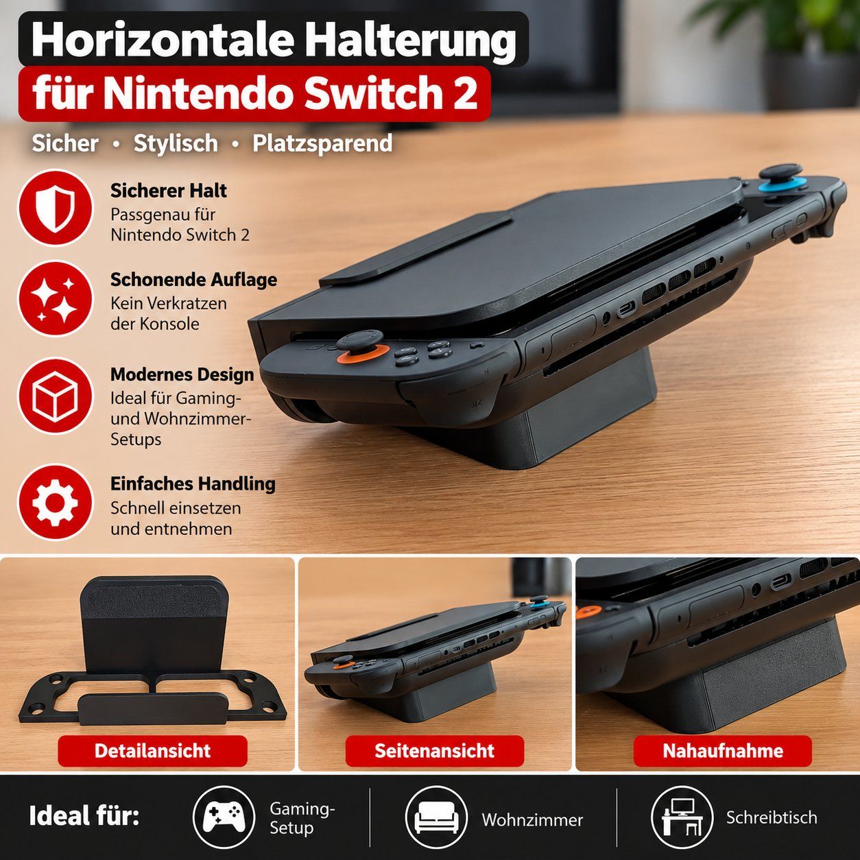 Nintendo Console: Horizontale Halterung für Nintendo Switch 2 – Nuovo (secondo la descrizione) da Bassersdorf venduto da reimerm88