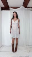 Lace Slip Dress White Size M Vintage