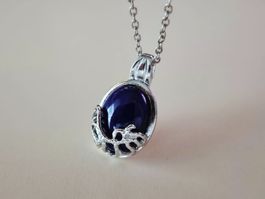 Collier Vampire Diaries avec Chaîne Pendentif Bleu