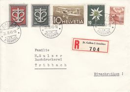 1945 W19+20, Luftpost F37, Pro Juventute 257 Schloss Chillon