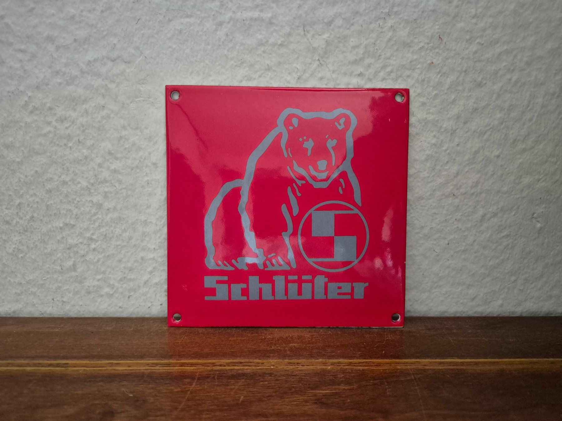 Insegne: Emailschild Schlüter Traktor Logo Werkstatt Emaille Schild – Nuovo (secondo la descrizione) da Schaffhausen venduto da pfanis09