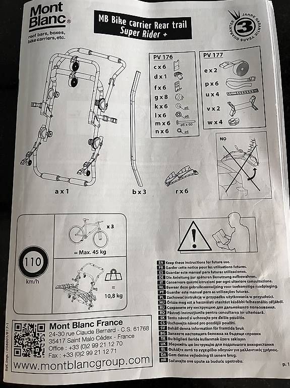Portapacchi: Heckfahrradträger Mont Blanc  – Usato da Reinach BL venduto da Lea2303 2