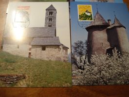Satz Maximumkarten 1987, Aus Block Tourismus, 4 Belege