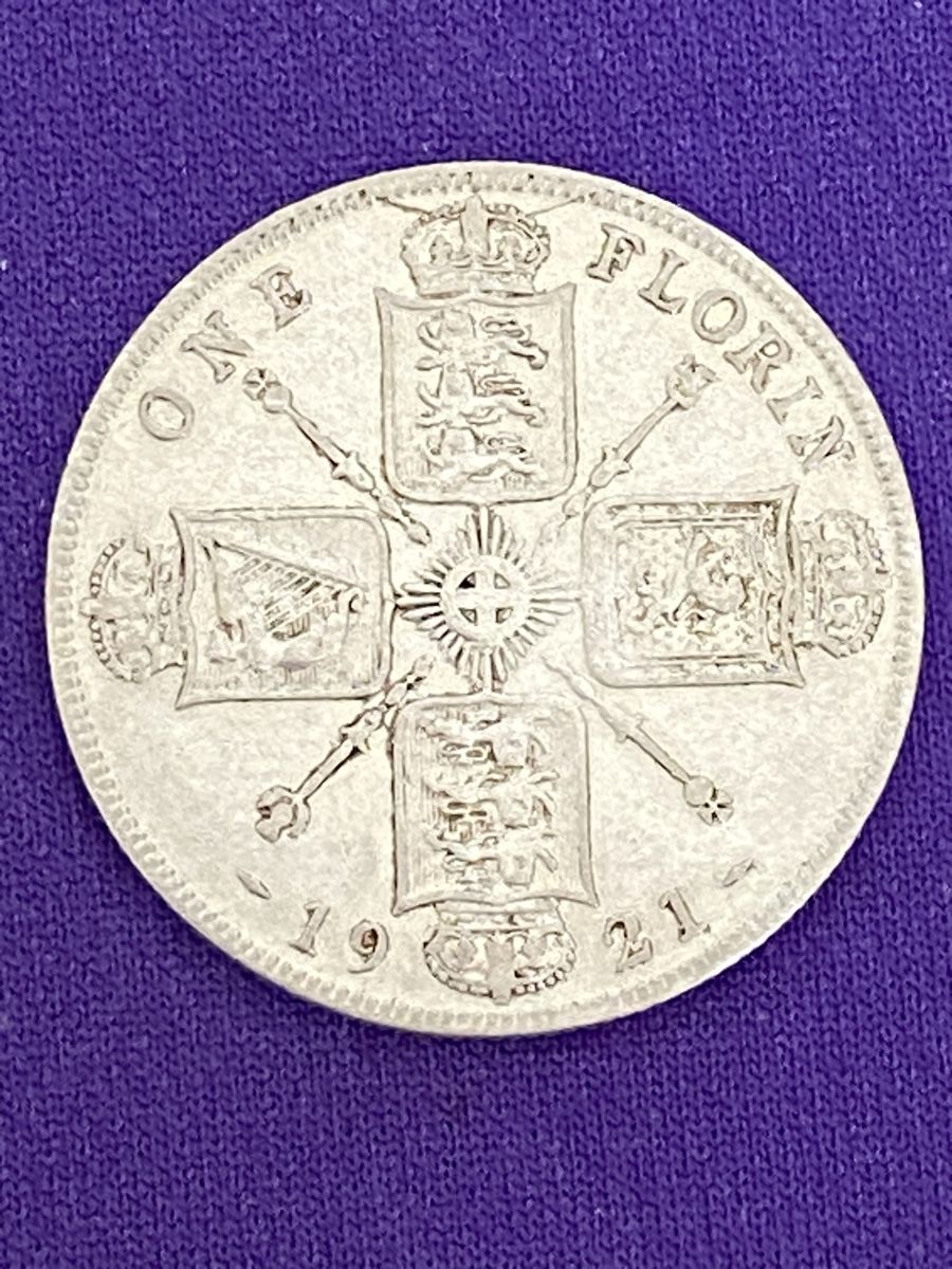 Alle Münzen: Royaume-Uni, 1 florin 1921 argent – Gebraucht aus Corsier-sur-Vevey von Ginoarturo 1